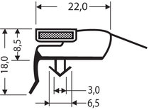 Uszczelka PCV wciskana z magnesem JPC-140